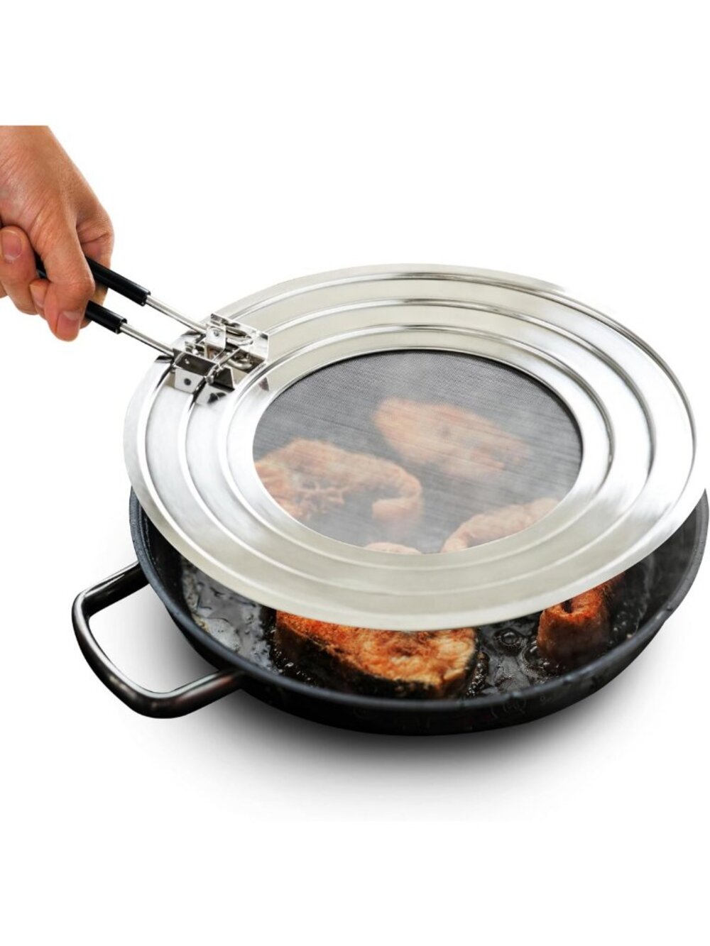 14-Inch Dishwasher-Safe Splatter Screen - Grease Guard for Frying Pan & Stovetop